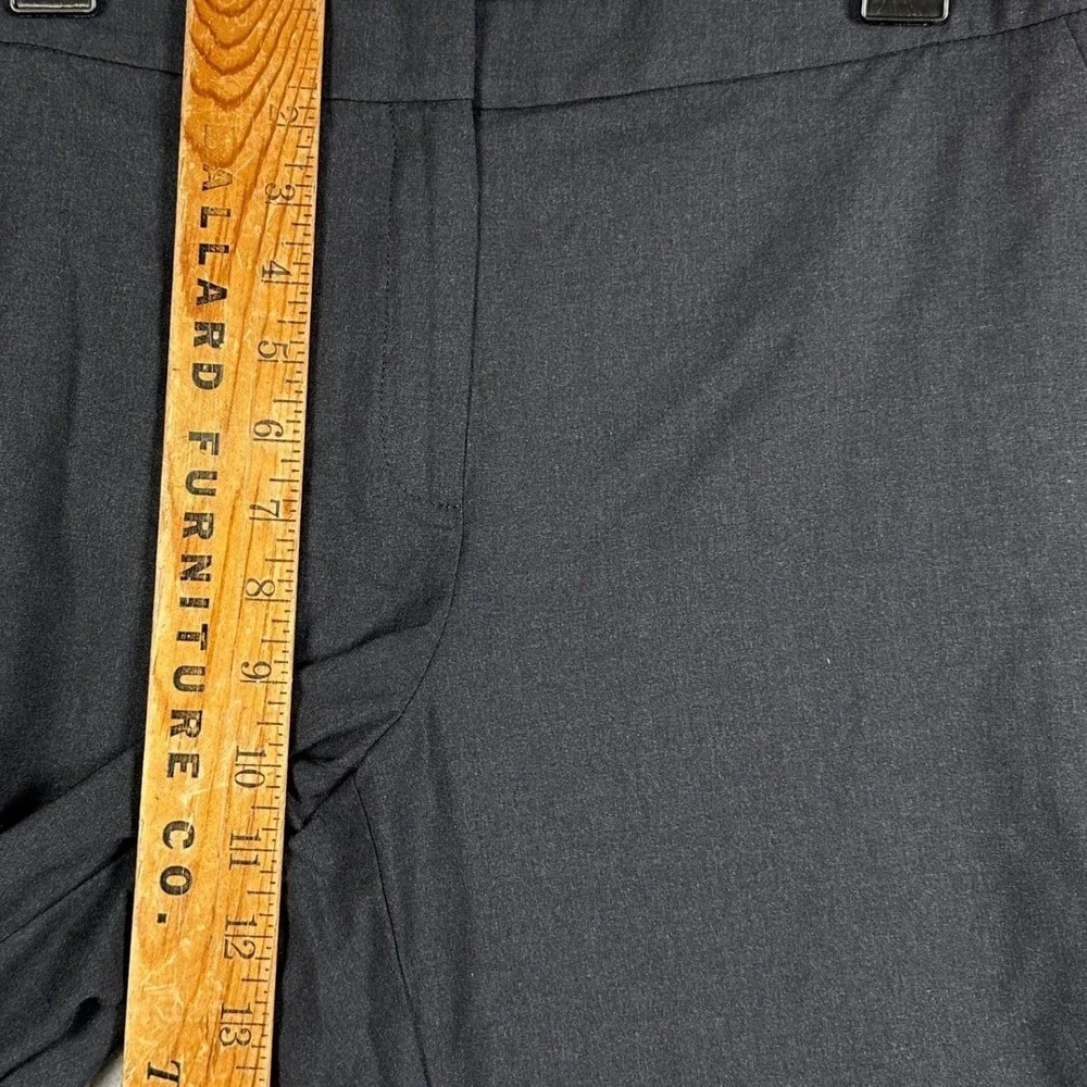St. John Wool Pants Women 10 Black Wide Leg Dress Flat Front Pockets Made In USA
